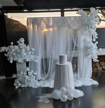 Load image into Gallery viewer, White mesh & 4 x white flowers - Deluxe Package 2 - HIRE ONLY