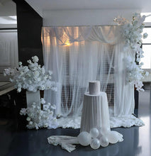 Load image into Gallery viewer, White mesh & 4 x white flowers - Deluxe Package 2 - HIRE ONLY