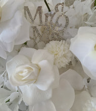 Load image into Gallery viewer, White Bride & Groom table flowers - HIRE ONLY
