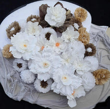 Load image into Gallery viewer, White & Boho Backdrop flowers - HIRE ONLY