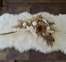 Load image into Gallery viewer, Boho Rustic welcome sign flowers, arbour, easel, backdrop - HIRE ONLY