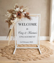 Load image into Gallery viewer, Boho Rustic welcome sign flowers & welcome frame - HIRE ONLY