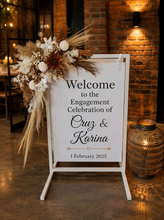 Load image into Gallery viewer, Boho Rustic welcome sign flowers & welcome frame - HIRE ONLY