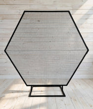 Load image into Gallery viewer, Black Hexagonal mesh backdrop - HIRE ONLY