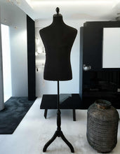 Load image into Gallery viewer, Male Mannequin in black – Grooms Preparation Room - HIRE ONLY