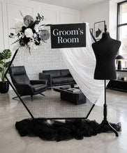 Load image into Gallery viewer, Grooms Preparation Room – Set up Option 1 - HIRE ONLY