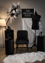 Load image into Gallery viewer, Grooms Preparation Room – Deluxe Set up - HIRE ONLY