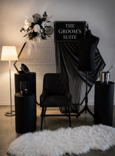 Load image into Gallery viewer, Grooms Preparation Room – Deluxe Set up - HIRE ONLY