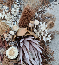 Load image into Gallery viewer, Australian natives (boho rustic) dry floor/plinth flowers - HIRE ONLY