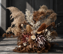 Load image into Gallery viewer, Australian natives (boho rustic) dry floor/plinth flowers - HIRE ONLY