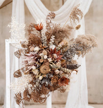 Load image into Gallery viewer, Australian native (boho rustic) dry hanging flowers for arch / backrop / arbour - MEDIUM - HIRE ONLY