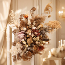 Load image into Gallery viewer, Australian native (boho rustic) dry hanging flowers for arch / backrop / arbour - MEDIUM - HIRE ONLY