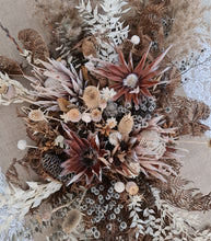 Load image into Gallery viewer, Australian native (boho rustic) dry hanging flowers for arch / backrop / arbour - LARAGE - HIRE ONLY