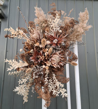 Load image into Gallery viewer, Australian native (boho rustic) dry hanging flowers for arch / backrop / arbour - LARAGE - HIRE ONLY