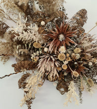 Load image into Gallery viewer, Australian native (boho rustic) dry hanging flowers for arch / backrop / arbour - LARAGE - HIRE ONLY