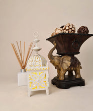 Load image into Gallery viewer, White boho table lantern - SMALL - HIRE ONLY
