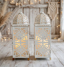 Load image into Gallery viewer, White boho lantern – LARGE - HIRE ONLY