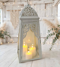 Load image into Gallery viewer, White boho lantern – XL - HIRE ONLY