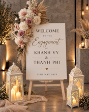 Load image into Gallery viewer, White boho lantern – LARGE - HIRE ONLY