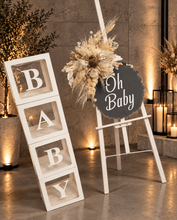 Load image into Gallery viewer, Boho neutral Baby Shower welcome sign - HIRE ONLY