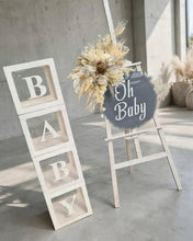 Load image into Gallery viewer, Boho neutral Baby Shower welcome sign - HIRE ONLY