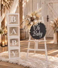 Load image into Gallery viewer, Boho neutral Baby Shower welcome sign - HIRE ONLY