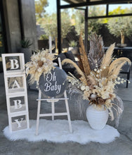 Load image into Gallery viewer, Boho neutral Baby Shower welcome sign & medium urn - HIRE ONLY