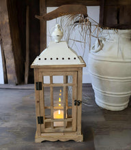 Load image into Gallery viewer, Boho rustic wood lantern - MEDIUM - HIRE ONLY