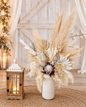 Load image into Gallery viewer, Boho rustic wood lantern - MEDIUM - HIRE ONLY