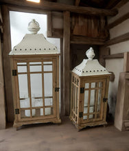 Load image into Gallery viewer, Boho rustic wooden lantern – LARGE - HIRE ONLY