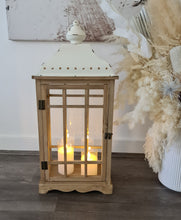 Load image into Gallery viewer, Boho rustic wooden lantern – LARGE - HIRE ONLY