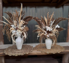 Load image into Gallery viewer, Tall Boho Rustic flowers urn - XL - HIRE ONLY