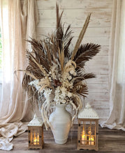 Load image into Gallery viewer, Tall Boho Rustic flowers urn - XL - HIRE ONLY