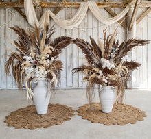 Load image into Gallery viewer, Tall Boho Rustic flowers urn - XL - HIRE ONLY
