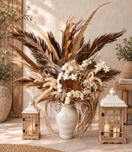 Load image into Gallery viewer, Boho Rustic flowers urn - LARGE - HIRE ONLY