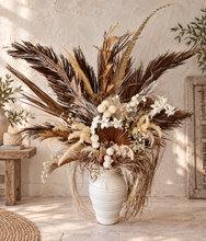 Load image into Gallery viewer, Boho Rustic flowers urn - LARGE - HIRE ONLY