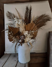 Load image into Gallery viewer, Large Boho rustic flowers in metal urns (milk cans) - HIRE ONLY