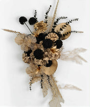 Load image into Gallery viewer, Black & Gold Welcome sing - Flowers & Easel - HIRE ONLY