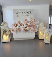 Load image into Gallery viewer, Welcome Flower Box with blush flowers - HIRE ONLY