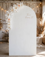 Load image into Gallery viewer, Plain arch / backdrop & white flowers - HIRE ONLY