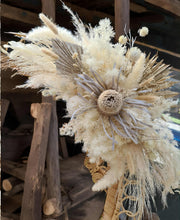 Load image into Gallery viewer, Boho Queen Peacock Chair with chair flowers - HIRE ONLY