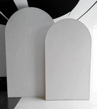 Load image into Gallery viewer, Set of 2 x White arch backdrops (2.1m & 1.8m) - HIRE ONLY