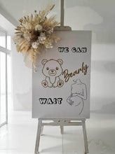 Load image into Gallery viewer, Baby shower neutral welcome sign w flowers - HIRE ONLY