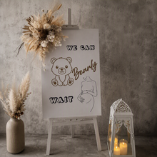 Load image into Gallery viewer, Baby shower neutral welcome sign w flowers - HIRE ONLY
