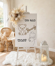 Load image into Gallery viewer, Baby shower neutral welcome sign w flowers - HIRE ONLY
