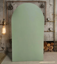 Load image into Gallery viewer, Arch Backdrop sage green – 2.17m tall - HIRE ONLY