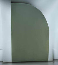 Load image into Gallery viewer, Sail backdrop olive green – 1.85m tall - HIRE ONLY