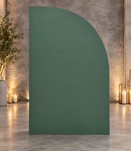 Load image into Gallery viewer, Sail backdrop olive green – 1.85m tall - HIRE ONLY