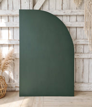 Load image into Gallery viewer, Sail backdrop olive green – 1.85m tall - HIRE ONLY