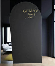 Load image into Gallery viewer, Plain black arch backdrop – 1.83m tall - HIRE ONLY